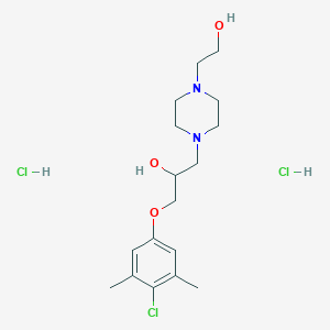 molecular formula C17H29Cl3N2O3 B5197072 1-(4-chloro-3,5-dimethylphenoxy)-3-[4-(2-hydroxyethyl)-1-piperazinyl]-2-propanol dihydrochloride 