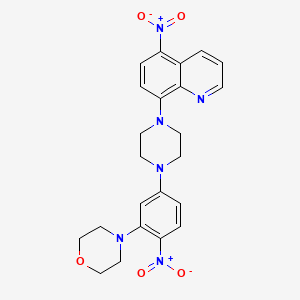 8-{4-[3-(4-morpholinyl)-4-nitrophenyl]-1-piperazinyl}-5-nitroquinoline