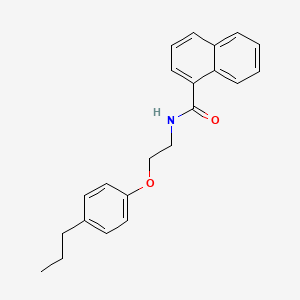 molecular formula C22H23NO2 B5197083 N-[2-(4-propylphenoxy)ethyl]-1-naphthamide 