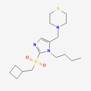 molecular formula C17H29N3O2S2 B5197085 4-({1-butyl-2-[(cyclobutylmethyl)sulfonyl]-1H-imidazol-5-yl}methyl)thiomorpholine 