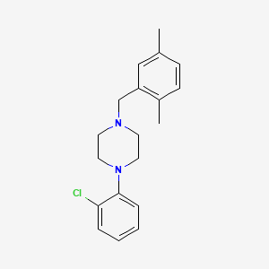 molecular formula C19H23ClN2 B5197102 1-(2-chlorophenyl)-4-(2,5-dimethylbenzyl)piperazine 