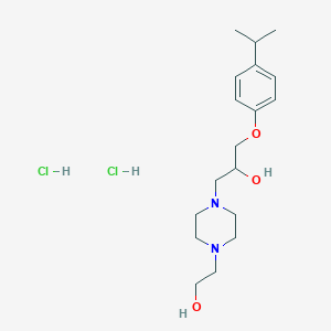 molecular formula C18H32Cl2N2O3 B5197126 1-[4-(2-hydroxyethyl)-1-piperazinyl]-3-(4-isopropylphenoxy)-2-propanol dihydrochloride 