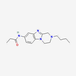molecular formula C17H24N4O B5197132 N-(2-butyl-1,2,3,4-tetrahydropyrazino[1,2-a]benzimidazol-8-yl)propanamide 