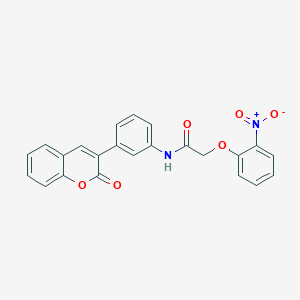 2-(2-nitrophenoxy)-N-[3-(2-oxo-2H-chromen-3-yl)phenyl]acetamide