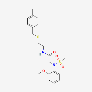 molecular formula C20H26N2O4S2 B5197152 N~2~-(2-methoxyphenyl)-N~1~-{2-[(4-methylbenzyl)thio]ethyl}-N~2~-(methylsulfonyl)glycinamide 