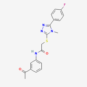 molecular formula C19H17FN4O2S B5197161 N-(3-acetylphenyl)-2-{[5-(4-fluorophenyl)-4-methyl-4H-1,2,4-triazol-3-yl]thio}acetamide 