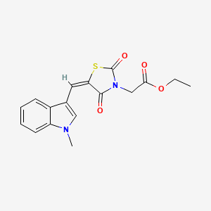 ethyl {5-[(1-methyl-1H-indol-3-yl)methylene]-2,4-dioxo-1,3-thiazolidin-3-yl}acetate