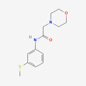 N-[3-(methylthio)phenyl]-2-(4-morpholinyl)acetamide