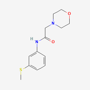 molecular formula C13H18N2O2S B5197170 N-[3-(methylthio)phenyl]-2-(4-morpholinyl)acetamide 