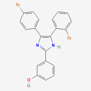 molecular formula C21H14Br2N2O B5197247 3-[5-(2-bromophenyl)-4-(4-bromophenyl)-1H-imidazol-2-yl]phenol 