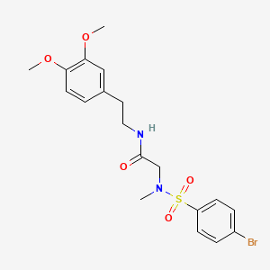 molecular formula C19H23BrN2O5S B5197286 N~2~-[(4-bromophenyl)sulfonyl]-N~1~-[2-(3,4-dimethoxyphenyl)ethyl]-N~2~-methylglycinamide 