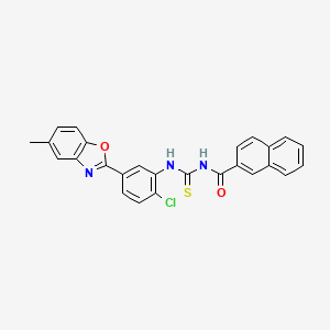 molecular formula C26H18ClN3O2S B5197294 N-({[2-chloro-5-(5-methyl-1,3-benzoxazol-2-yl)phenyl]amino}carbonothioyl)-2-naphthamide 