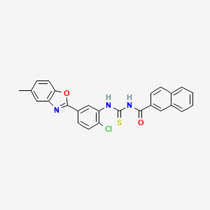 N-({[2-chloro-5-(5-methyl-1,3-benzoxazol-2-yl)phenyl]amino}carbonothioyl)-2-naphthamide