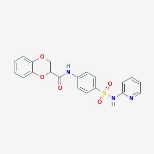 N-{4-[(2-pyridinylamino)sulfonyl]phenyl}-2,3-dihydro-1,4-benzodioxine-2-carboxamide