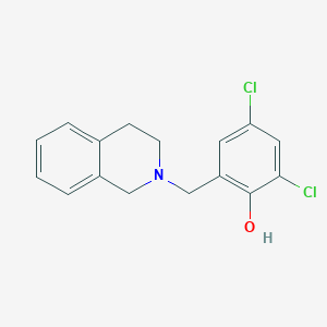 molecular formula C16H15Cl2NO B5197338 2,4-dichloro-6-(3,4-dihydro-2(1H)-isoquinolinylmethyl)phenol 