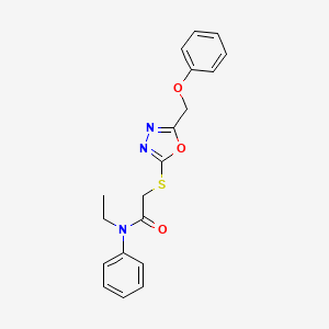 N-ethyl-2-{[5-(phenoxymethyl)-1,3,4-oxadiazol-2-yl]thio}-N-phenylacetamide