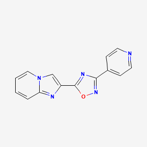 molecular formula C14H9N5O B5197353 2-[3-(4-pyridinyl)-1,2,4-oxadiazol-5-yl]imidazo[1,2-a]pyridine 