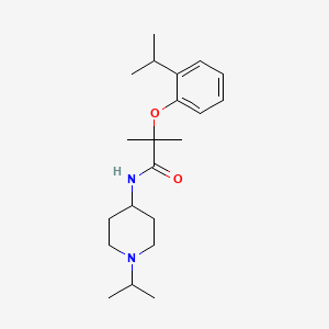 molecular formula C21H34N2O2 B5197367 2-(2-isopropylphenoxy)-N-(1-isopropyl-4-piperidinyl)-2-methylpropanamide CAS No. 959238-37-0
