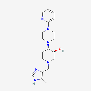 (3R*,4R*)-1-[(4-methyl-1H-imidazol-5-yl)methyl]-4-[4-(2-pyridinyl)-1-piperazinyl]-3-piperidinol