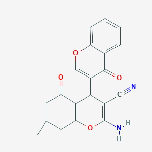 2'-amino-7',7'-dimethyl-4,5'-dioxo-5',6',7',8'-tetrahydro-4H,4'H-3,4'-bichromene-3'-carbonitrile