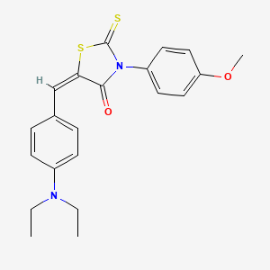molecular formula C21H22N2O2S2 B5197414 5-[4-(diethylamino)benzylidene]-3-(4-methoxyphenyl)-2-thioxo-1,3-thiazolidin-4-one 