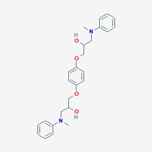 molecular formula C26H32N2O4 B5197415 3,3'-[1,4-phenylenebis(oxy)]bis{1-[methyl(phenyl)amino]-2-propanol} 