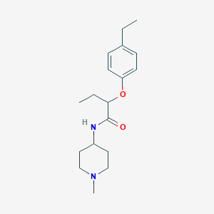 molecular formula C18H28N2O2 B5197439 2-(4-ethylphenoxy)-N-(1-methyl-4-piperidinyl)butanamide 