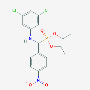molecular formula C17H19Cl2N2O5P B5197460 diethyl [[(3,5-dichlorophenyl)amino](4-nitrophenyl)methyl]phosphonate 