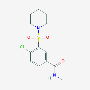 molecular formula C13H17ClN2O3S B5197476 4-chloro-N-methyl-3-(1-piperidinylsulfonyl)benzamide 