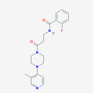 2-fluoro-N-{3-[4-(3-methyl-4-pyridinyl)-1-piperazinyl]-3-oxopropyl}benzamide trifluoroacetate