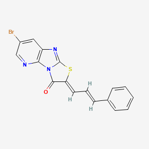 molecular formula C17H10BrN3OS B5197491 7-bromo-2-(3-phenyl-2-propen-1-ylidene)[1,3]thiazolo[2',3':2,3]imidazo[4,5-b]pyridin-3(2H)-one 