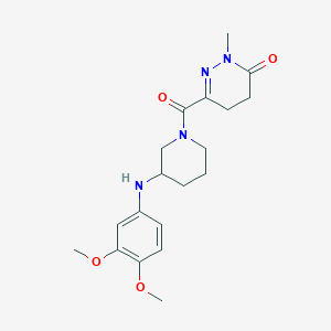 molecular formula C19H26N4O4 B5197495 6-({3-[(3,4-dimethoxyphenyl)amino]-1-piperidinyl}carbonyl)-2-methyl-4,5-dihydro-3(2H)-pyridazinone 