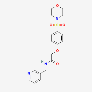molecular formula C18H21N3O5S B5197526 2-[4-(4-morpholinylsulfonyl)phenoxy]-N-(3-pyridinylmethyl)acetamide 