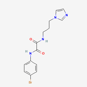 molecular formula C14H15BrN4O2 B5197537 N-(4-bromophenyl)-N'-[3-(1H-imidazol-1-yl)propyl]ethanediamide 