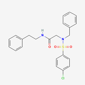 molecular formula C23H23ClN2O3S B5197553 N~2~-benzyl-N~2~-[(4-chlorophenyl)sulfonyl]-N~1~-(2-phenylethyl)glycinamide 