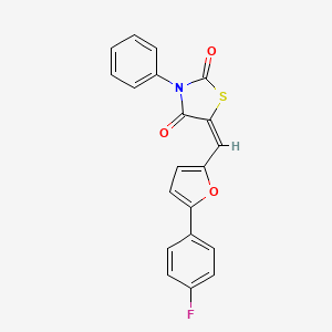 molecular formula C20H12FNO3S B5197619 5-{[5-(4-fluorophenyl)-2-furyl]methylene}-3-phenyl-1,3-thiazolidine-2,4-dione 