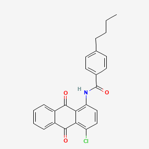 molecular formula C25H20ClNO3 B5197626 4-butyl-N-(4-chloro-9,10-dioxo-9,10-dihydro-1-anthracenyl)benzamide 