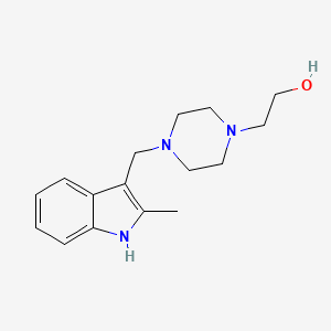 molecular formula C16H23N3O B5197650 2-{4-[(2-methyl-1H-indol-3-yl)methyl]-1-piperazinyl}ethanol 