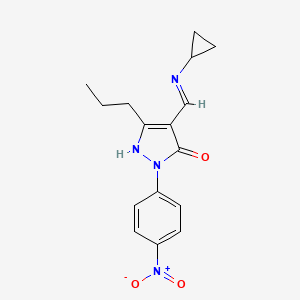 4-[(cyclopropylamino)methylene]-2-(4-nitrophenyl)-5-propyl-2,4-dihydro-3H-pyrazol-3-one