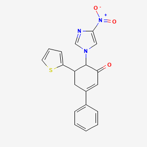 6-(4-nitro-1H-imidazol-1-yl)-3-phenyl-5-(2-thienyl)-2-cyclohexen-1-one