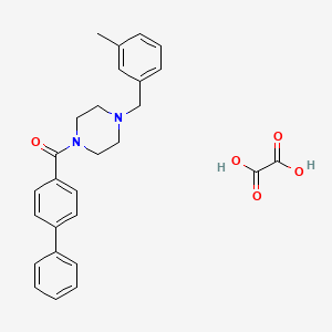 molecular formula C27H28N2O5 B5197679 1-(4-biphenylylcarbonyl)-4-(3-methylbenzyl)piperazine oxalate 