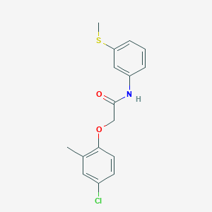 molecular formula C16H16ClNO2S B5197710 2-(4-chloro-2-methylphenoxy)-N-[3-(methylthio)phenyl]acetamide 