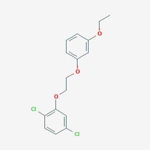 molecular formula C16H16Cl2O3 B5197718 1,4-dichloro-2-[2-(3-ethoxyphenoxy)ethoxy]benzene 