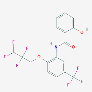 molecular formula C17H12F7NO3 B5197743 2-hydroxy-N-[2-(2,2,3,3-tetrafluoropropoxy)-5-(trifluoromethyl)phenyl]benzamide 