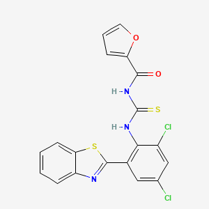 molecular formula C19H11Cl2N3O2S2 B5197747 N-({[2-(1,3-benzothiazol-2-yl)-4,6-dichlorophenyl]amino}carbonothioyl)-2-furamide 