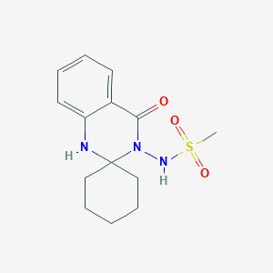 molecular formula C14H19N3O3S B5197759 N-(4'-oxo-1',4'-dihydro-3'H-spiro[cyclohexane-1,2'-quinazolin]-3'-yl)methanesulfonamide 