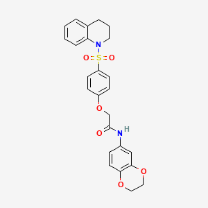 N-(2,3-dihydro-1,4-benzodioxin-6-yl)-2-[4-(3,4-dihydro-1(2H)-quinolinylsulfonyl)phenoxy]acetamide