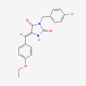 molecular formula C19H17ClN2O3 B5197792 3-(4-chlorobenzyl)-5-(4-ethoxybenzylidene)-2,4-imidazolidinedione 