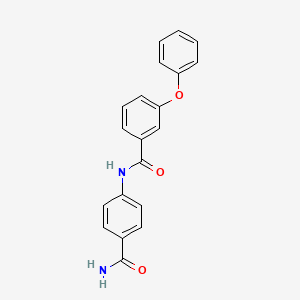 molecular formula C20H16N2O3 B5197809 N-[4-(aminocarbonyl)phenyl]-3-phenoxybenzamide 