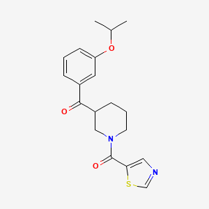 molecular formula C19H22N2O3S B5197817 (3-isopropoxyphenyl)[1-(1,3-thiazol-5-ylcarbonyl)-3-piperidinyl]methanone 